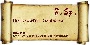 Holczapfel Szabolcs névjegykártya